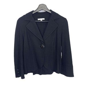 CAbi Black Single Button Flare Cuff Blazer Small